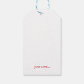 バレンタインデーを愛する可愛いペンギン ギフトタグ (裏面)