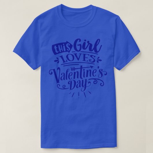バレンタインデーを愛する少女 Tシャツ (デザイン正面)