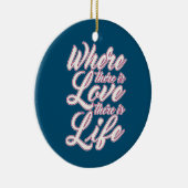 バレンタインデーを愛する |オーナメント セラミックオーナメント (右)