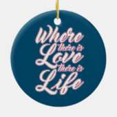 バレンタインデーを愛する |オーナメント セラミックオーナメント (裏面)