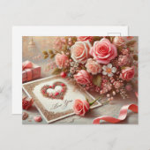 バレンタインデーを愛する シーズンポストカード (正面/裏面)