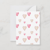 バレンタインデーを楽しむ子どもを持つ ノートカード (裏面)