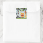 バレンタインデーを楽しむ スクエアシール (バッグ)