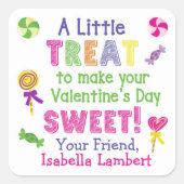 バレンタインデーを甘くするためのちょっとした楽しみ スクエアシール (正面)