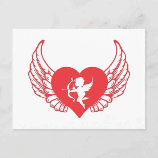 バレンタインデーを祈る ポストカード (正面)