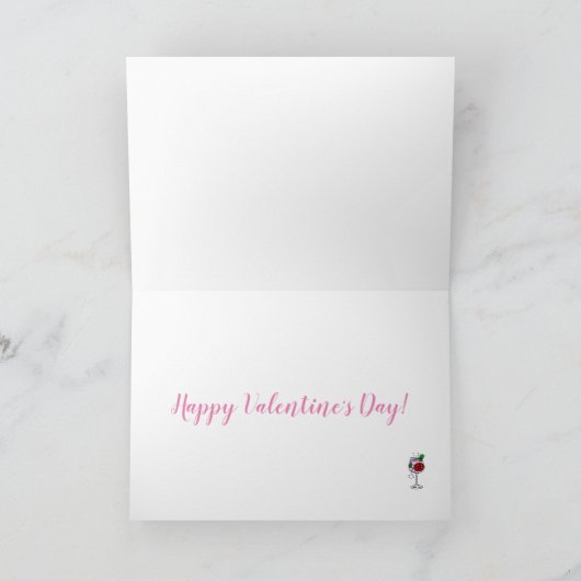 バレンタインデーを祝うカクテル カード (内部)