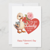 バレンタインデーを迎えおもしろいにダッキー(アヒルちゃん)だ シーズンカード (正面)