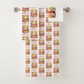 バレンタインデーを飾るバスルーム用タオル バスタオルセット (インサイチュ)