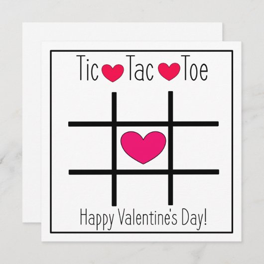 バレンタインデーアクティビティカード　TIC TAC TOE シーズンカード (正面/裏面)