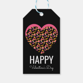 バレンタインデーアニマルプリントハートハート ギフトタグ
