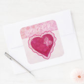 バレンタインデーアワガールベビー スクエアシール (封筒)