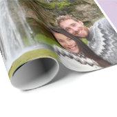 バレンタインデーイニシャルラブフォトコラージュ ラッピングペーパー (ロールコーナー)