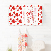 バレンタインデーイベントハッピー赤いハートバナー 横断幕 (インサイチュ)