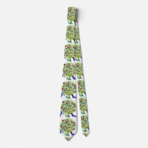 バレンタインデーイラストレーションダックスネクタイ