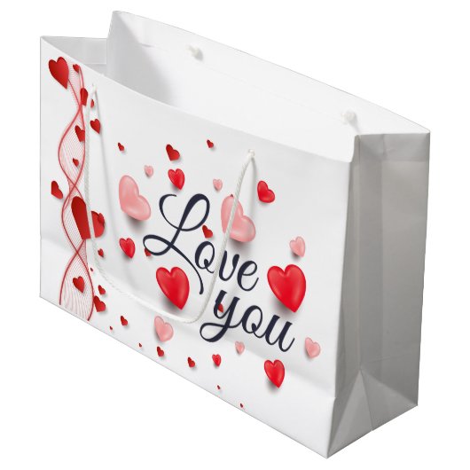 バレンタインデーエレガントに愛して|過去記事 ラージペーパーバッグ (正面アングル)