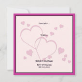 バレンタインデーカクテルパーティの招待状 招待状 (裏面)