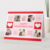 バレンタインデーカスタムの写真コラージビッグ カード (正面)