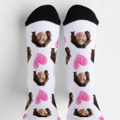 バレンタインデーカスタムの写真顔 ソックス (上部)