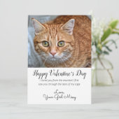 バレンタインデーカスタムの猫写真 シーズンカード (スタンド正面)
