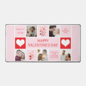 バレンタインデーカスタム5フォトコラージュ デスクマット (正面)