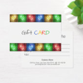 バレンタインデーカラフル素朴ハートギフトカード (デスク)