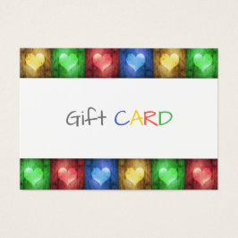 バレンタインデーカラフル素朴ハートギフトカード