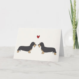 バレンタインデーカードかわいいDachschund シーズンカード