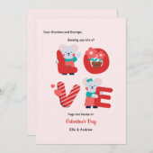 バレンタインデーカードで愛を送る シーズンカード (正面/裏面)