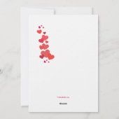 . .バレンタインデーカードを愛するサル シーズンカード (裏面)