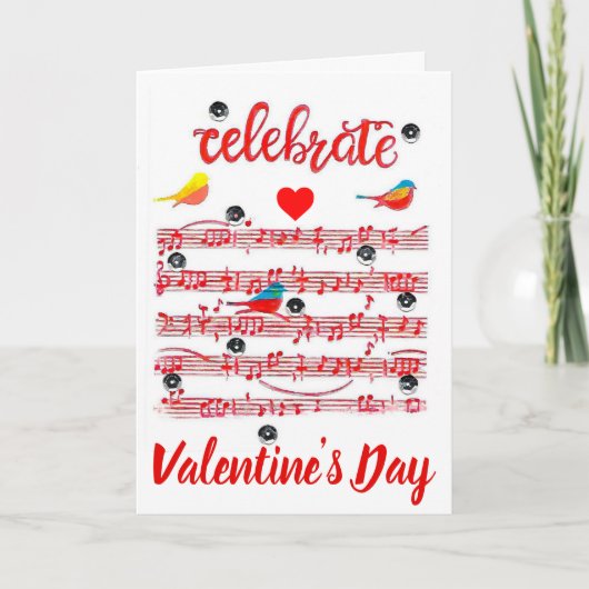 バレンタインデーカードを祝って下さい シーズンカード (正面)