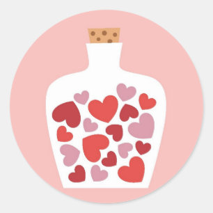 バレンタインデーカードデザイン ラウンドシール