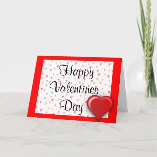 バレンタインデーカードハート シーズンカード (正面)