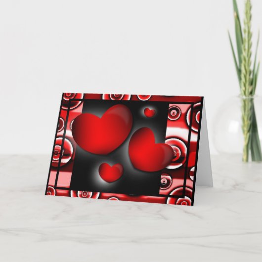 バレンタインデーカードバレンタインデーハート シーズンカード (正面)