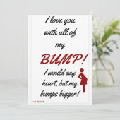 バレンタインデーカード妊娠の発表 シーズンカード (スタンド正面)