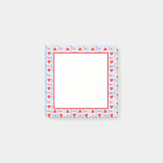 バレンタインデーカード絞り染めメモ ポストイット (正面)