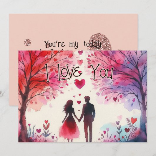 バレンタインデーカード02 カード (正面/裏面)