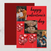 バレンタインデーカード 招待状 (正面/裏面)