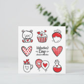 バレンタインデーカード 案内状 (スタンド正面)