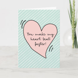 バレンタインデーカード、私のハートビートの高速化 シーズンカード