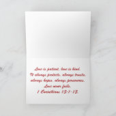 バレンタインデーカード。 陽気な愛 シーズンカード (内部)