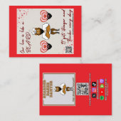 バレンタインデーカード #4 ノートカード (正面/裏面)