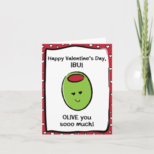 バレンタインデーカードfor Ibu カード (正面)