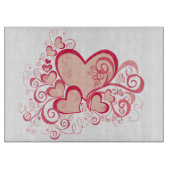 バレンタインデーガラス切り板 カッティングボード (正面)