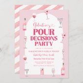 バレンタインデーガレンティーズガールズナイトパーティー 招待状 (正面/裏面)