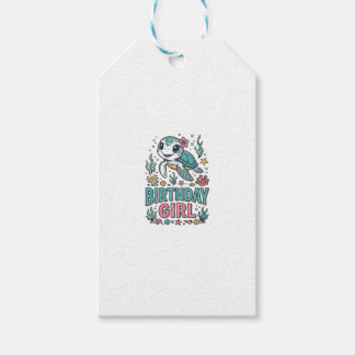 バレンタインデーガール シータートル ヴィンテージ エングレービング Tシャツ_1 ギフトタグ