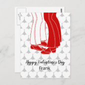 バレンタインデーキスをするに2人の男性 ポストカード (正面/裏面)