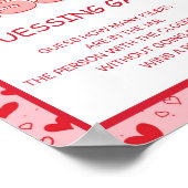 バレンタインデーキス推測ゲームの看板 ポスター (角)