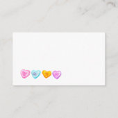 バレンタインデーキャンデーのハートのおむつのラッフルのチケット エンクロージャーカード (裏面)