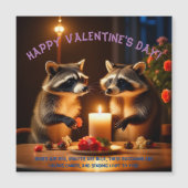 バレンタインデーキャンドルライトディナー磁気カード (正面)