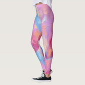 バレンタインデーキューピッドハートパープルピンク赤カスタム レギンス (左)